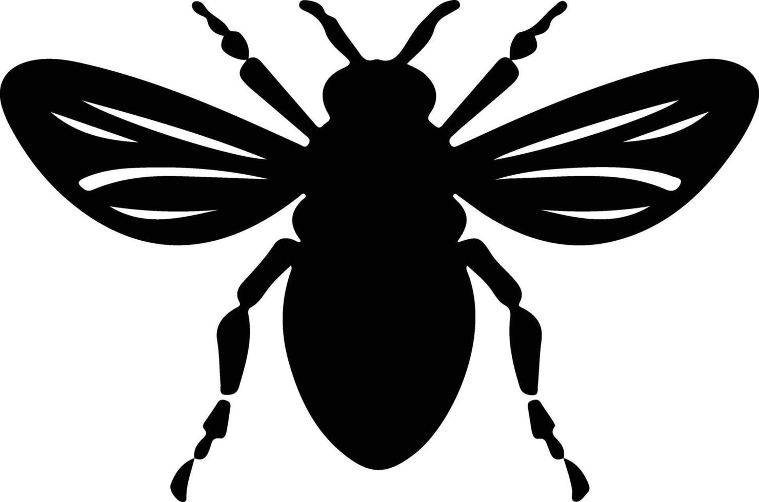 cicade zwart silhouet vector