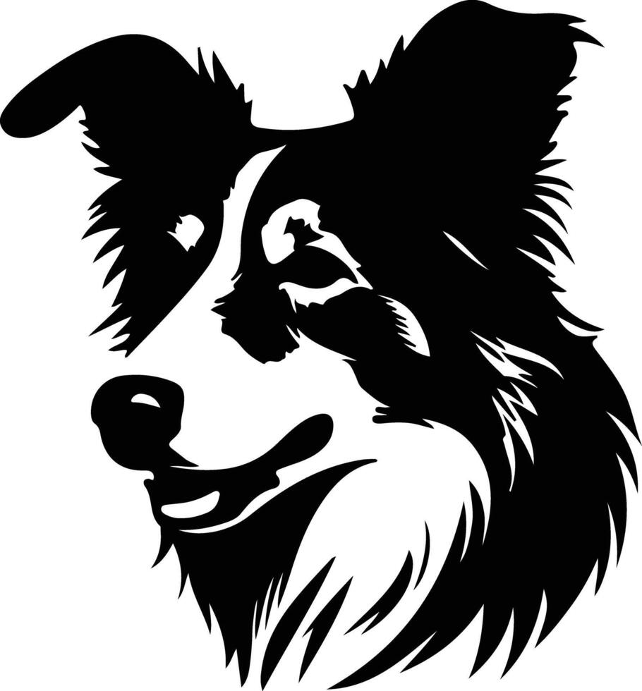 collie zwart silhouet vector