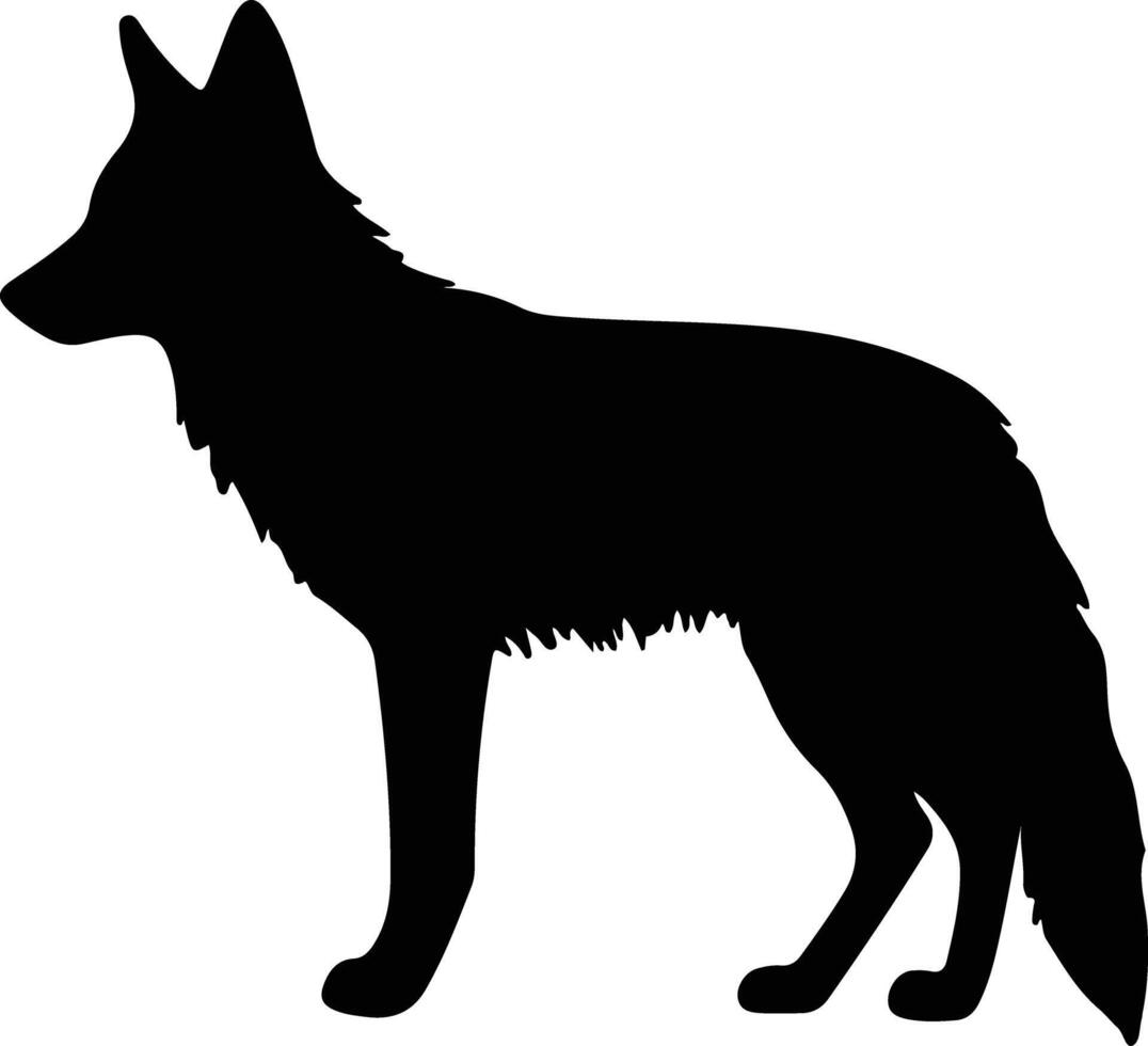 coyote zwart silhouet vector