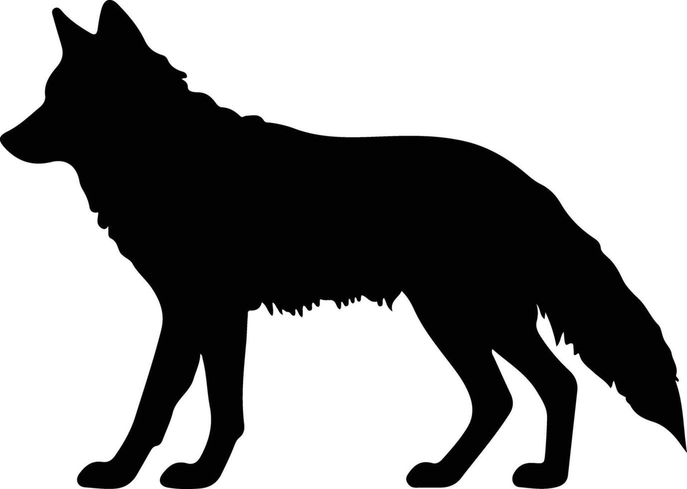 coyote zwart silhouet vector