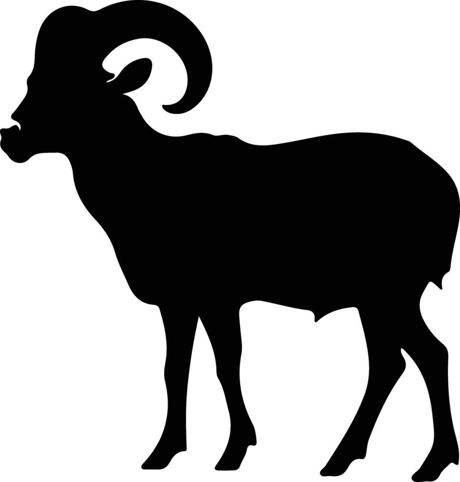 dall schapen zwart silhouet vector