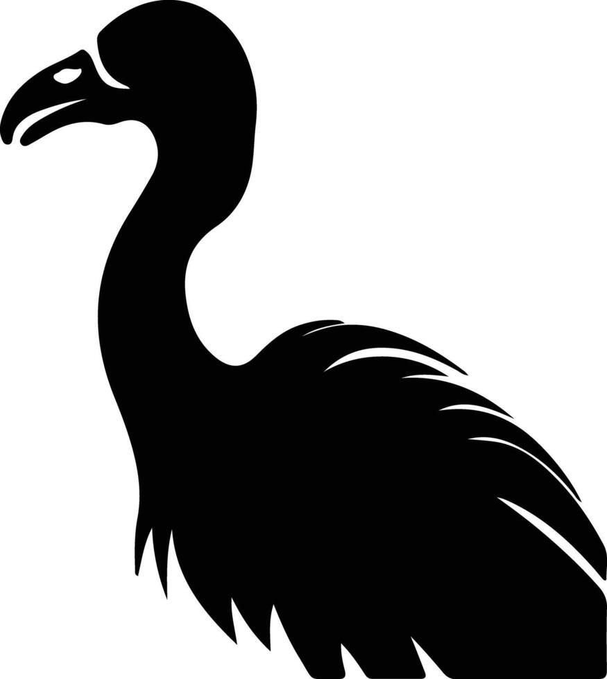 dodo zwart silhouet vector