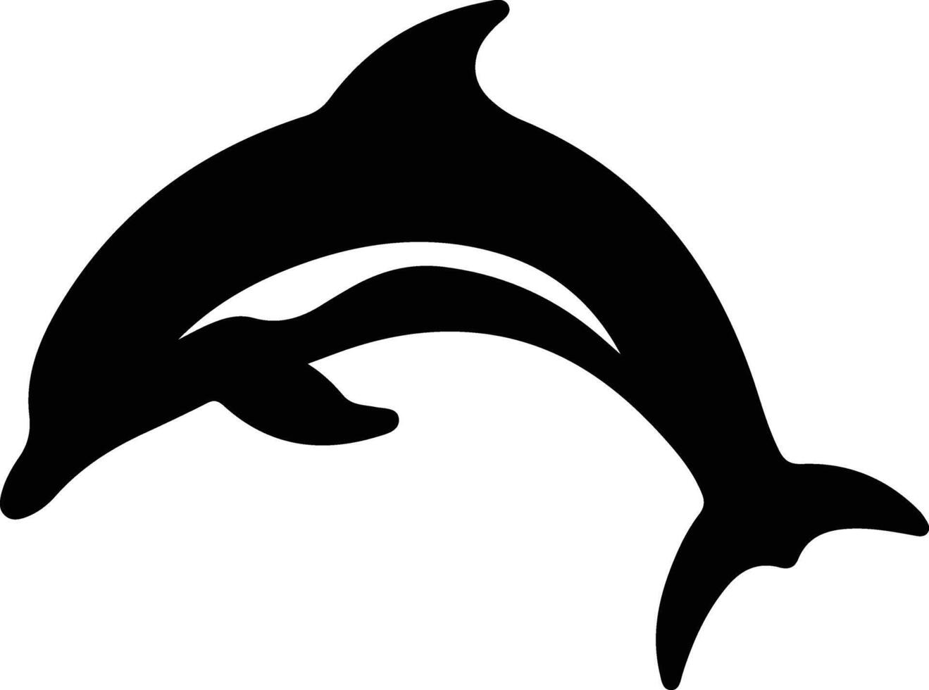 dolfijn gevlekte zwart silhouet vector
