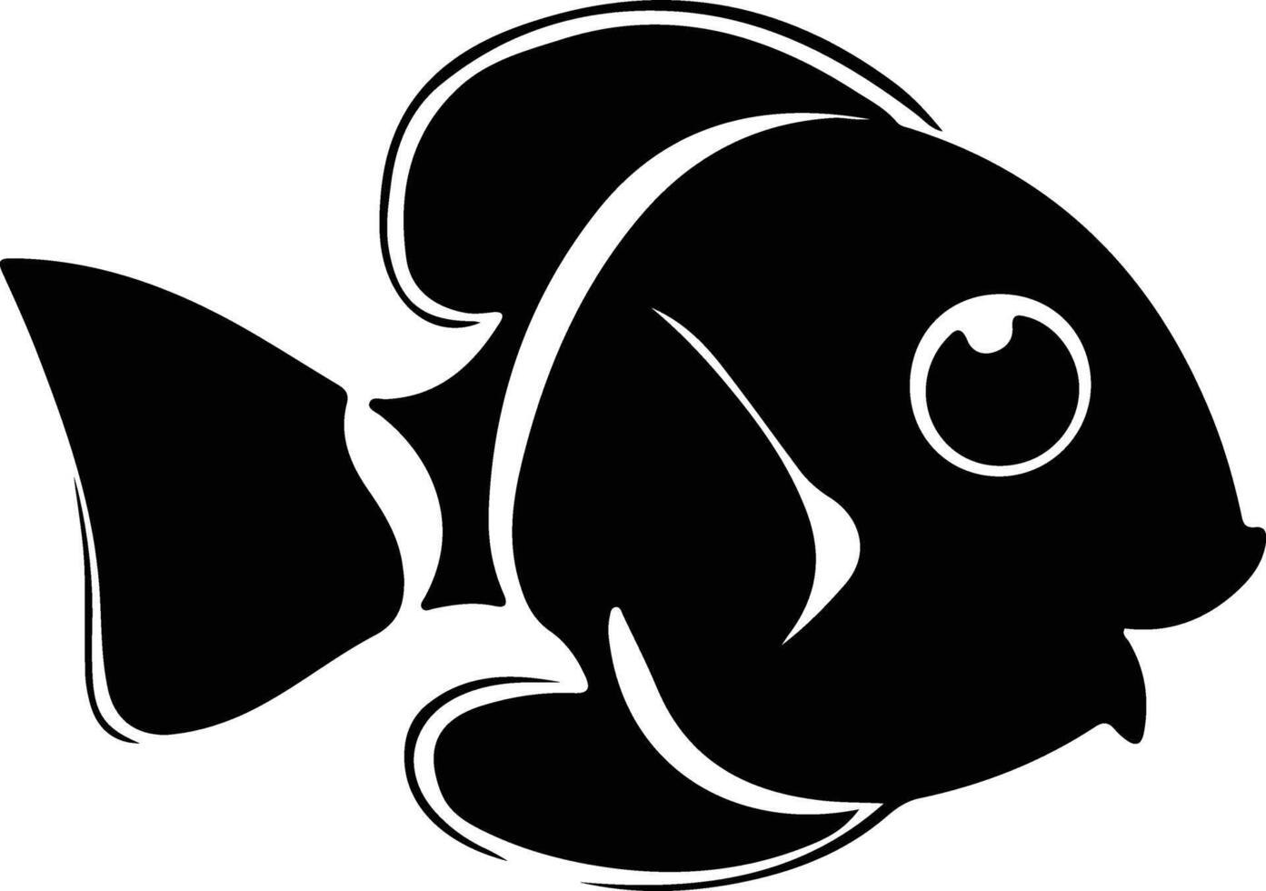 dory zwart silhouet vector