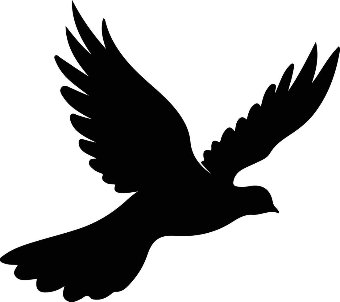 duif zwart silhouet vector