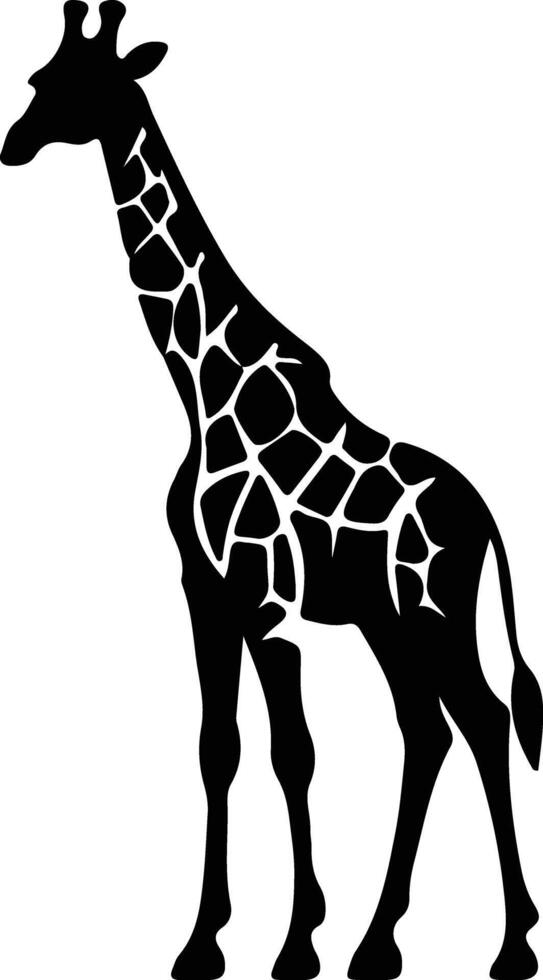 giraffe zwart silhouet vector