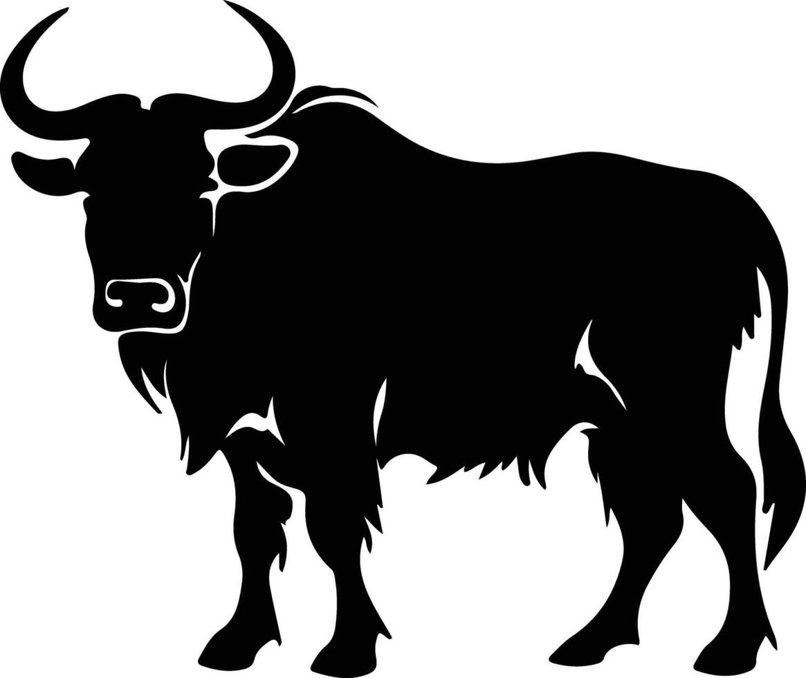 GNU zwart silhouet vector