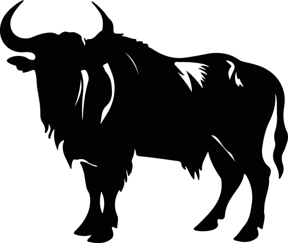 GNU zwart silhouet vector