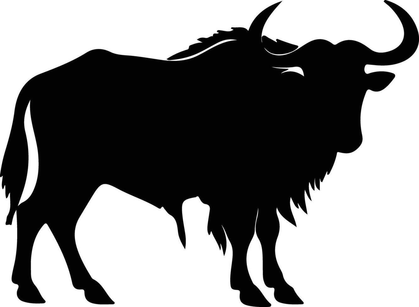 GNU zwart silhouet vector