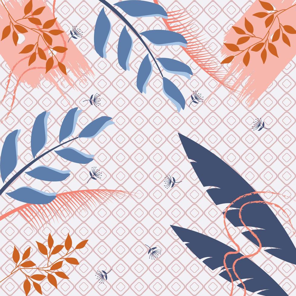 zijden sjaal abstract patroonontwerp met bloemenstijl. ontwerp nuttig voor hijab, hoofddoek, bandana, stof, mode, sjaal, behang, bedovertrek, enz. vector