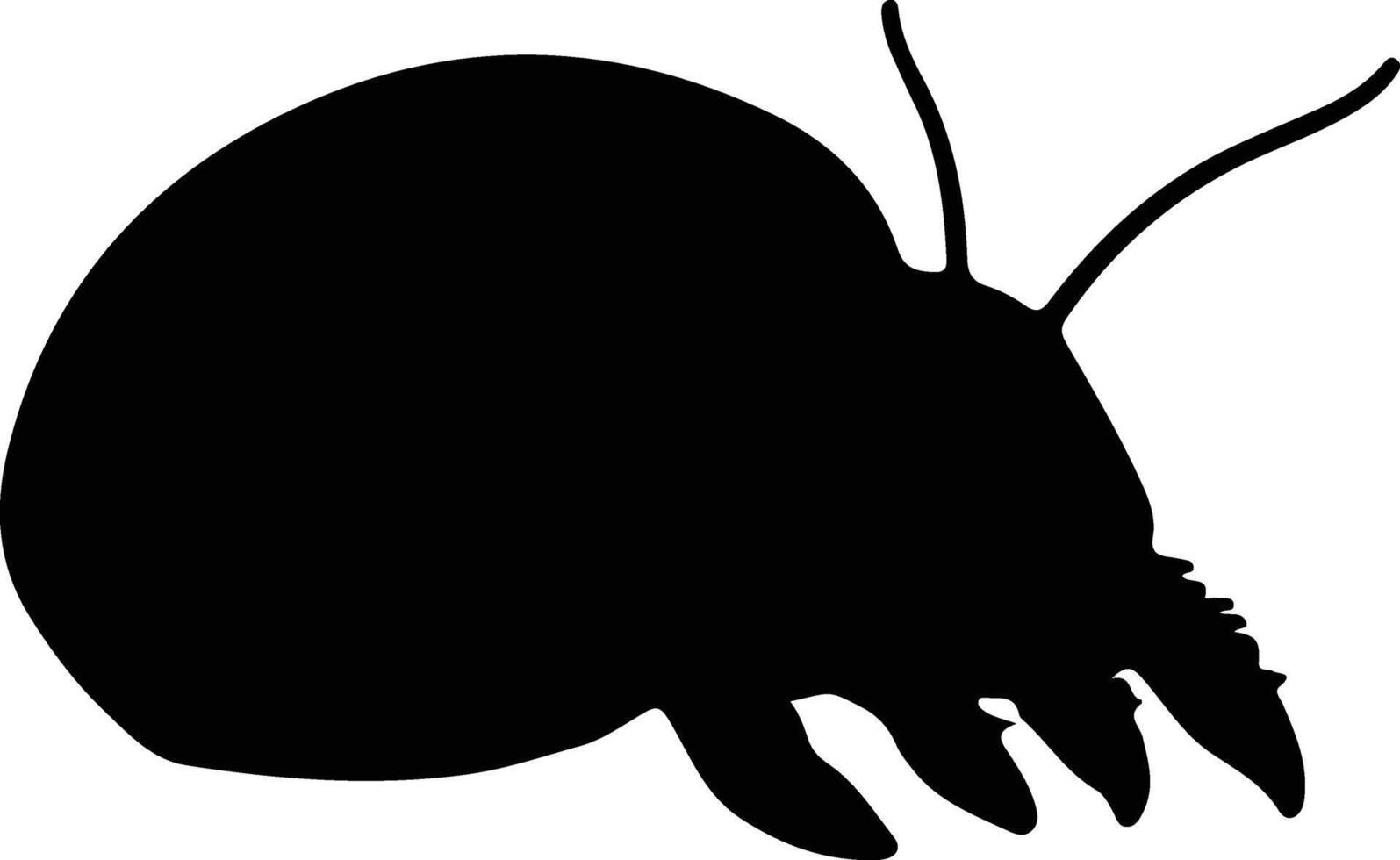 kluizenaar krab zwart silhouet vector