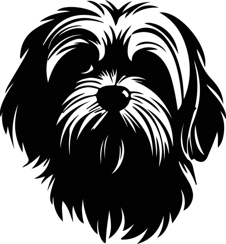 lhasa apso silhouet vector