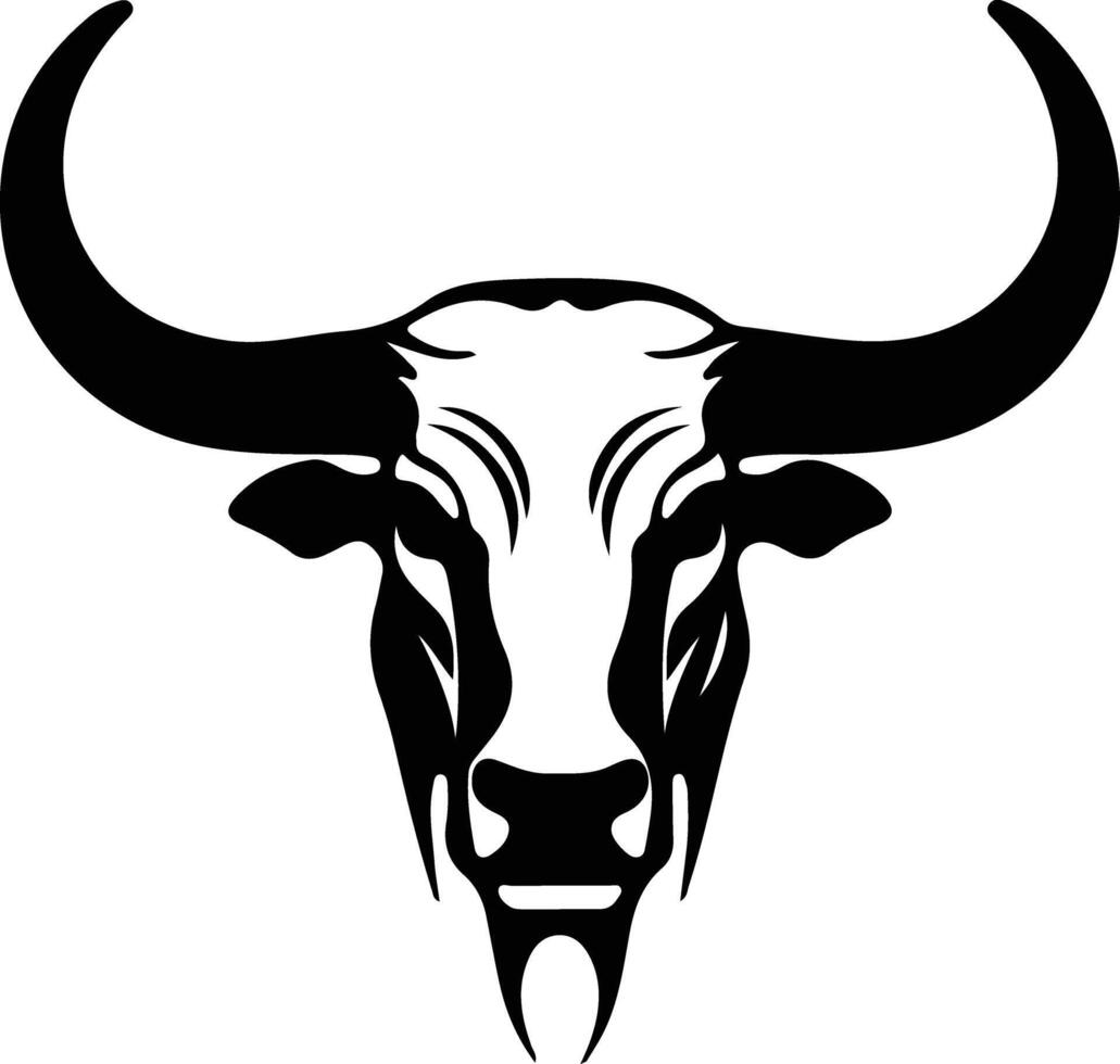 Longhorn zwart silhouet vector