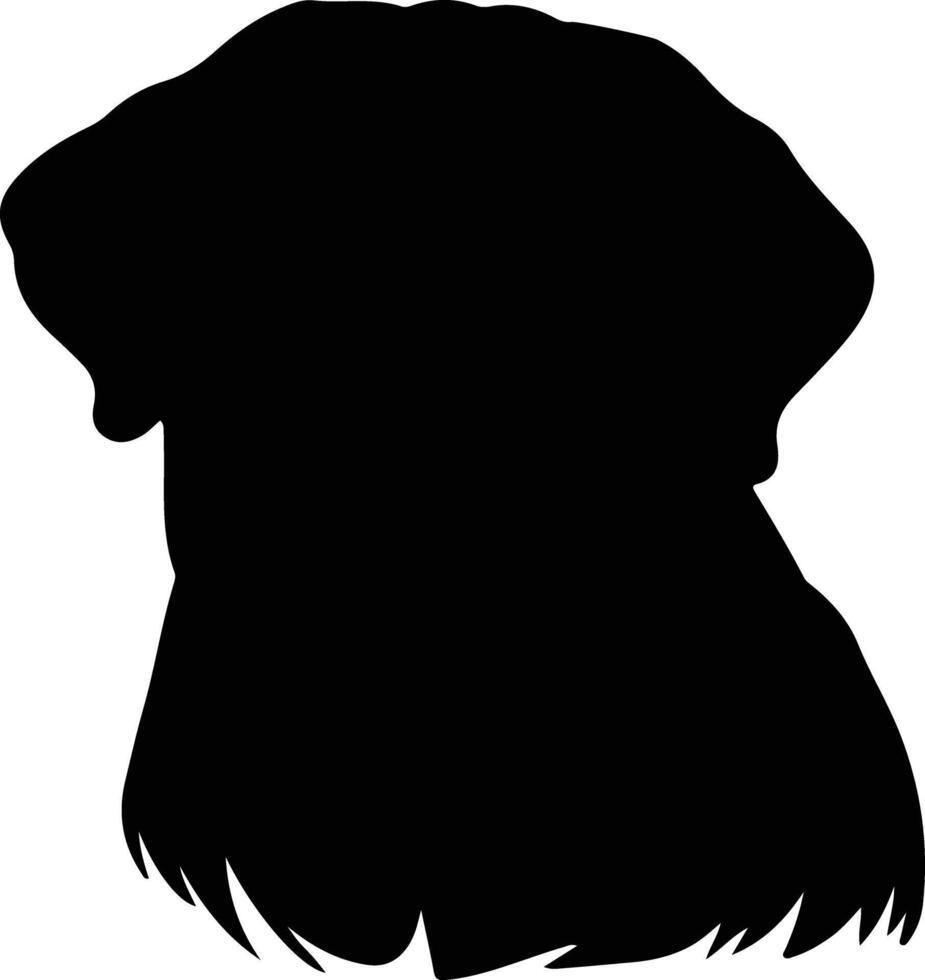 mastiff zwart silhouet vector