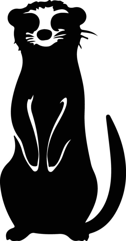 meerkat zwart silhouet vector