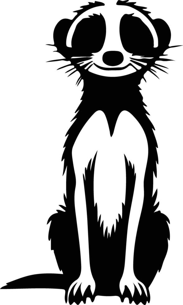 meerkat zwart silhouet vector