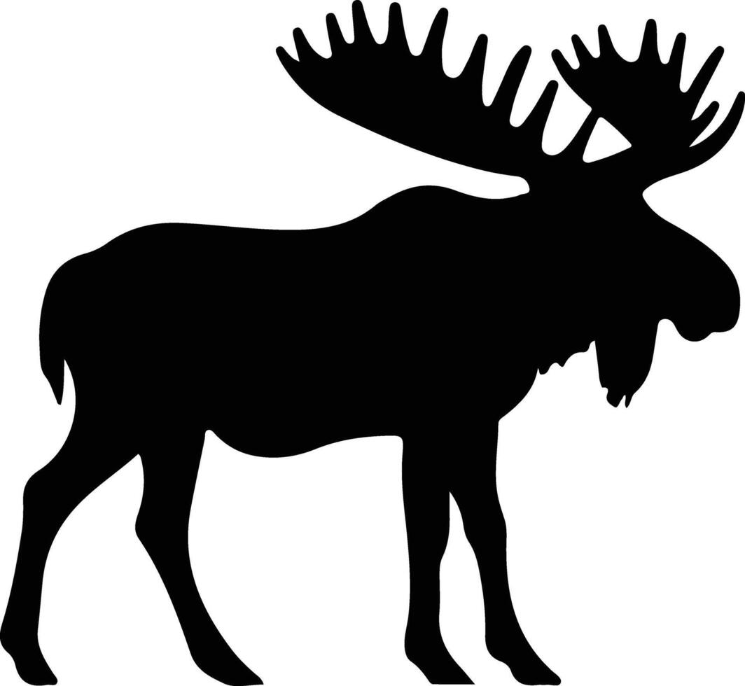 eland zwart silhouet vector