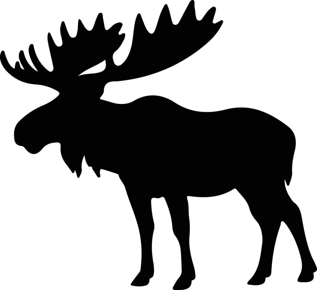 eland zwart silhouet vector