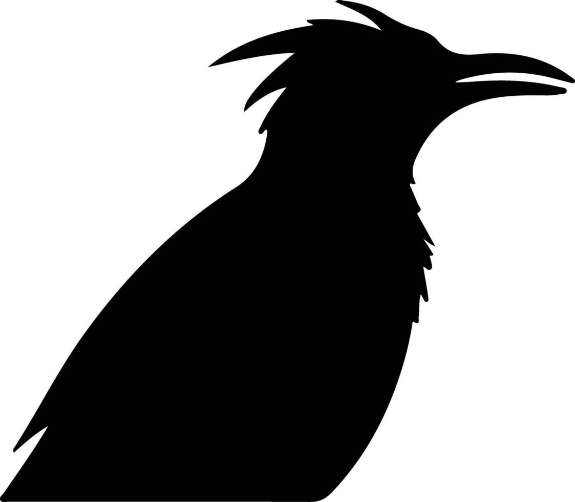 oxpecker zwart silhouet vector
