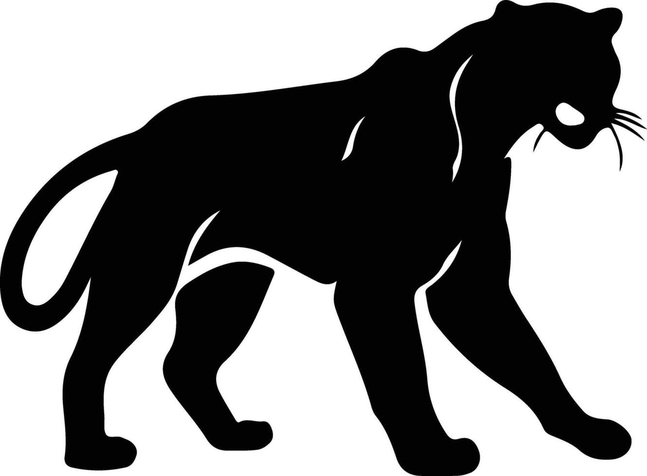 panter zwart silhouet vector