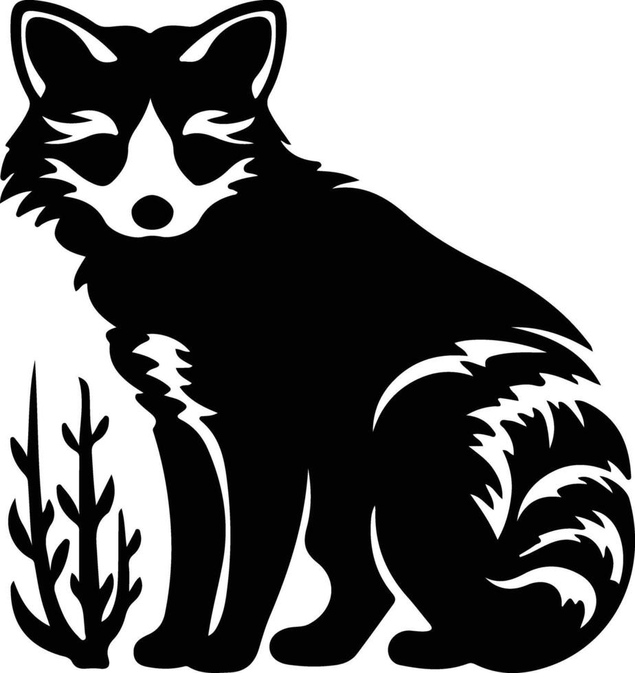 rood panda zwart silhouet vector