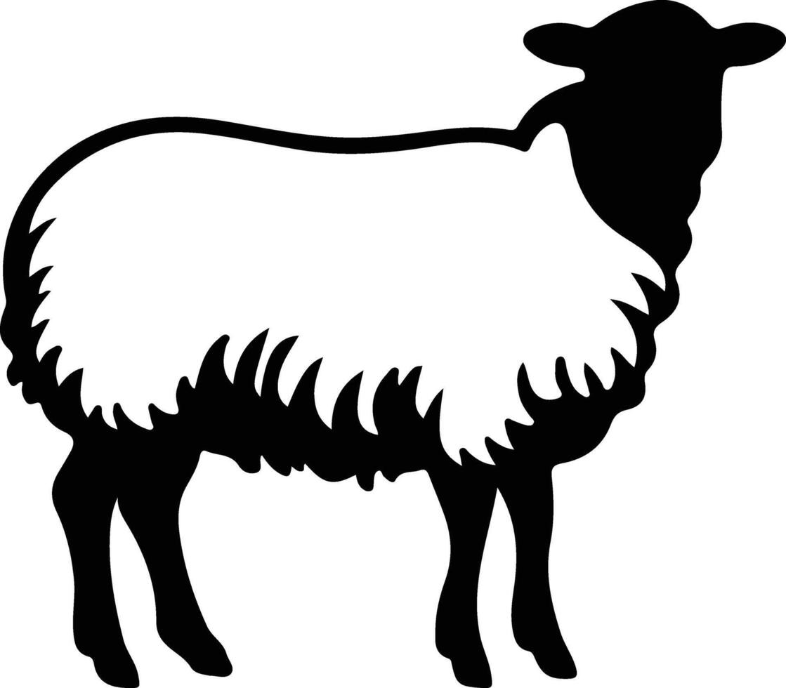 schapen zwart silhouet vector