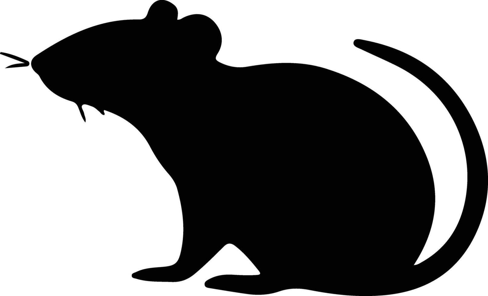 spitsmuis zwart silhouet vector