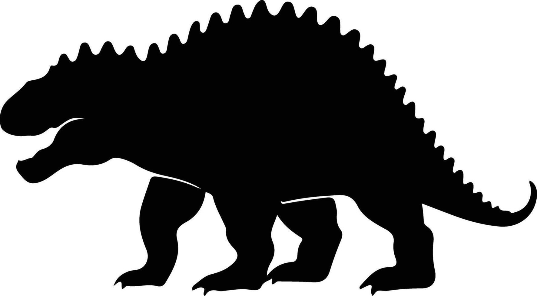 trachodon zwart silhouet vector