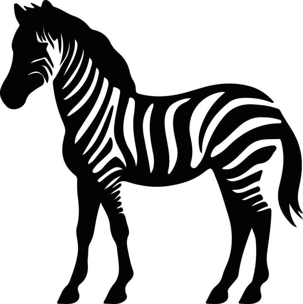 quagga zwart silhouet vector