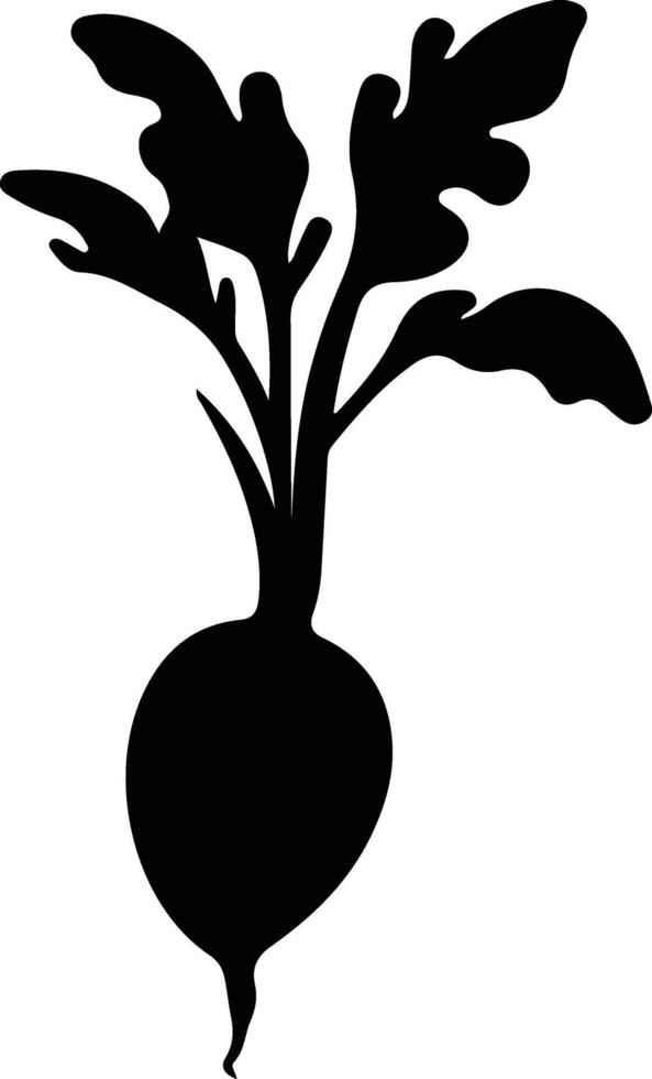 daikon zwart silhouet vector