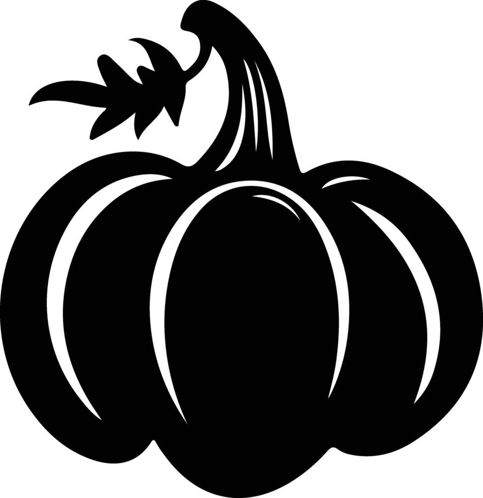 pattypan squash zwart silhouet vector