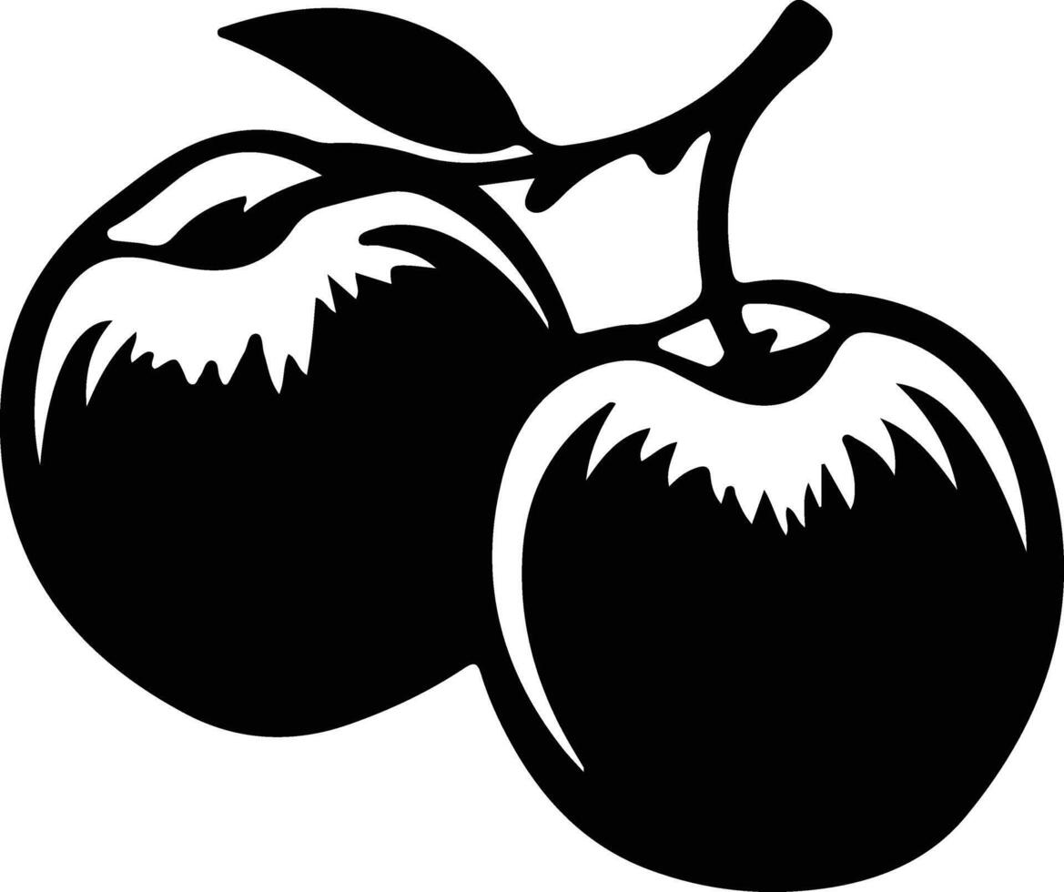 pluot zwart silhouet vector