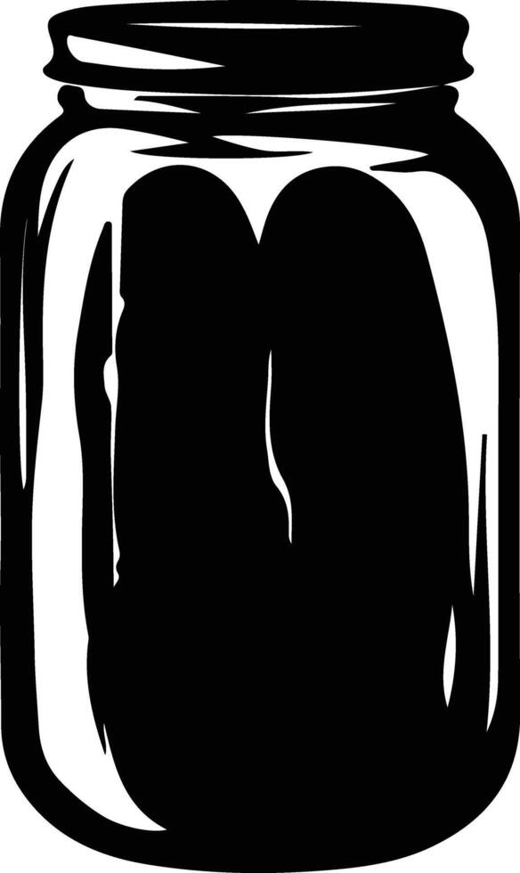 augurk zwart silhouet vector