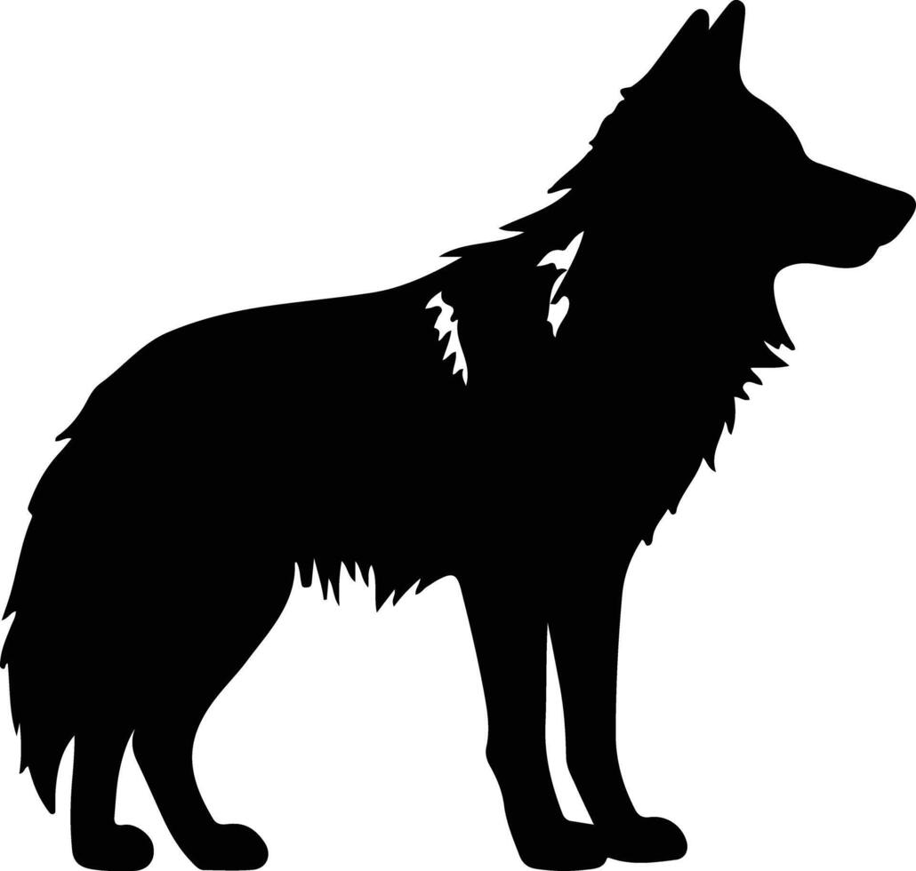 wolf zwart silhouet vector