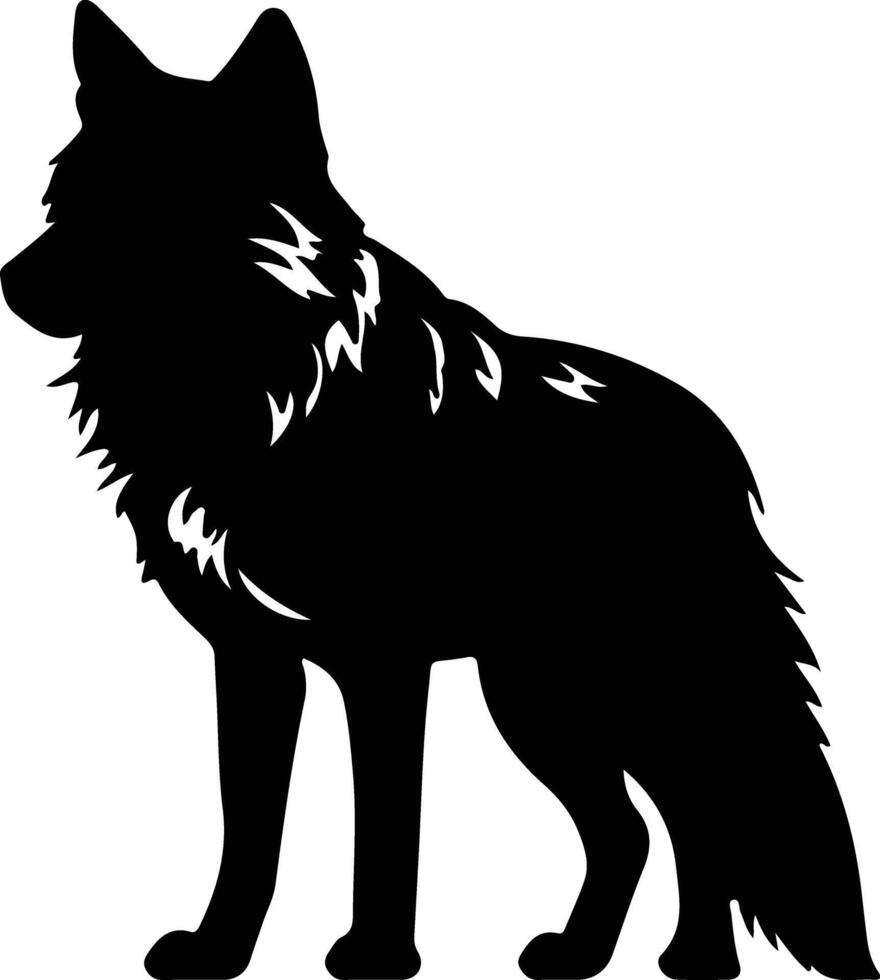 wolf zwart silhouet vector