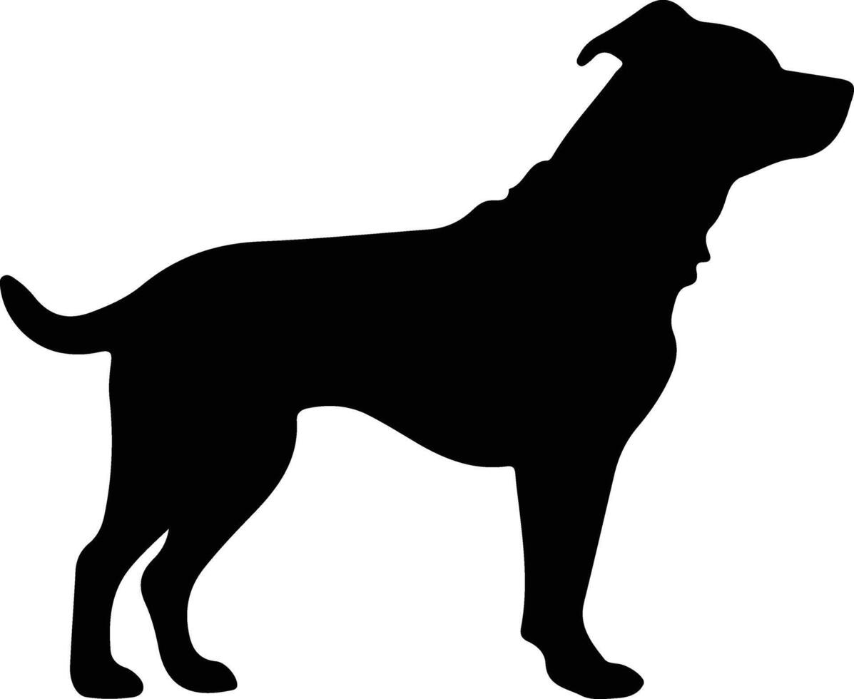 werken hond zwart silhouet vector