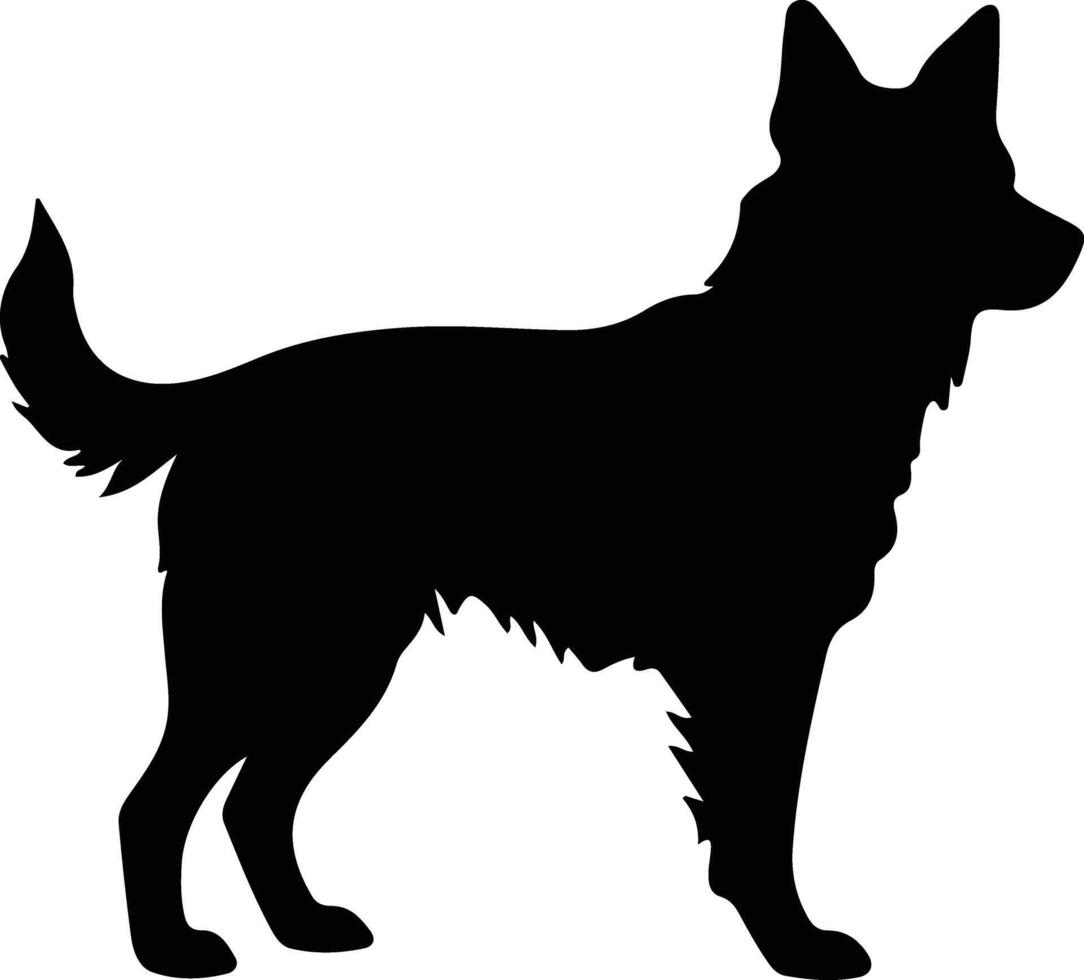 werken hond zwart silhouet vector