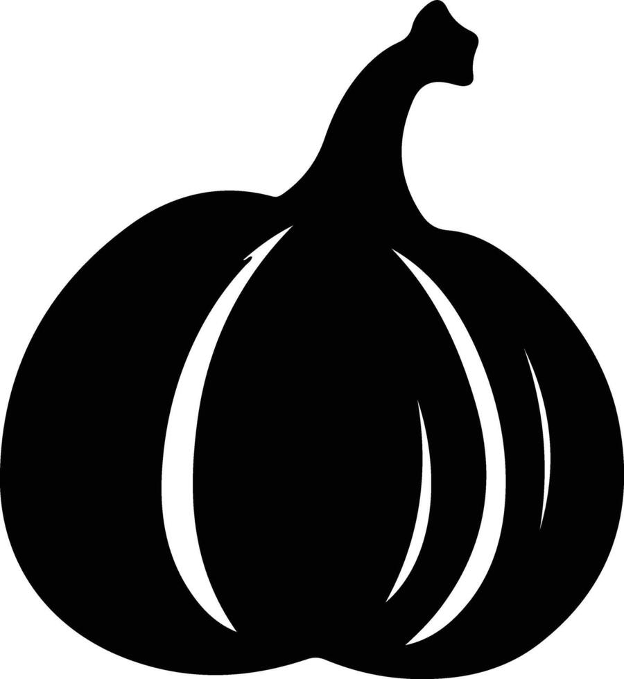 eikel- squash zwart silhouet vector