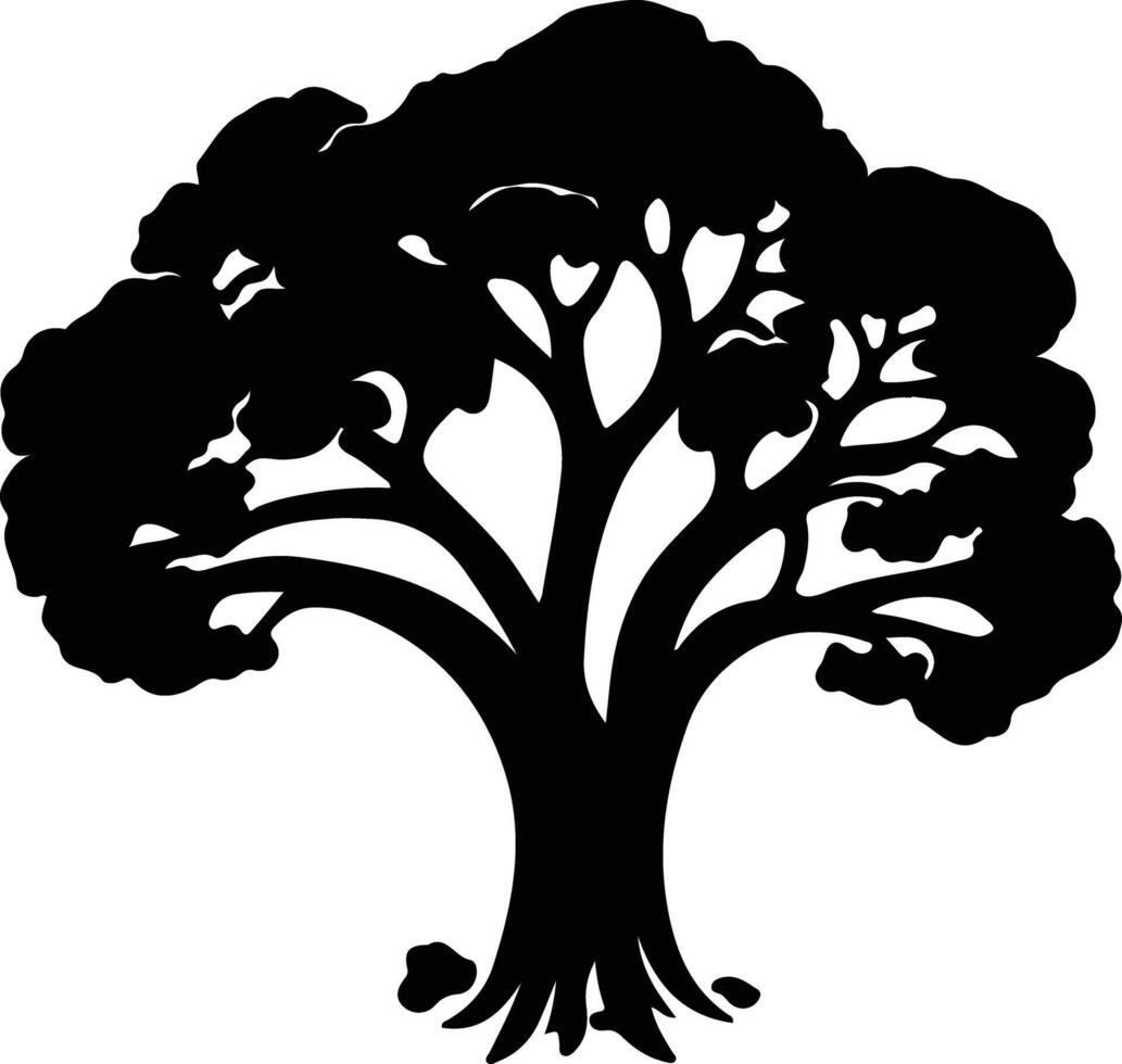 broccoli zwart silhouet vector