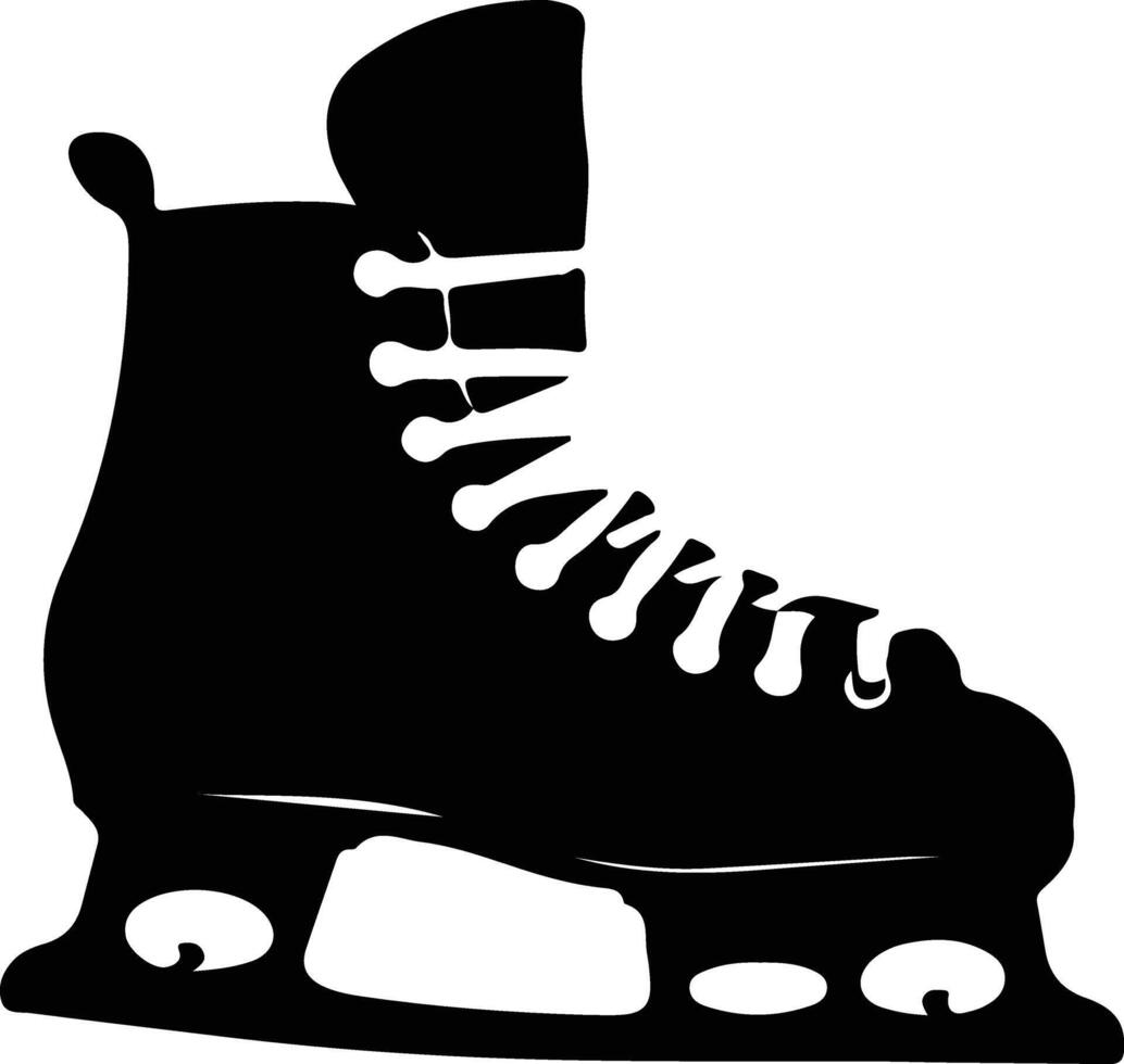 ijs skates zwart silhouet vector