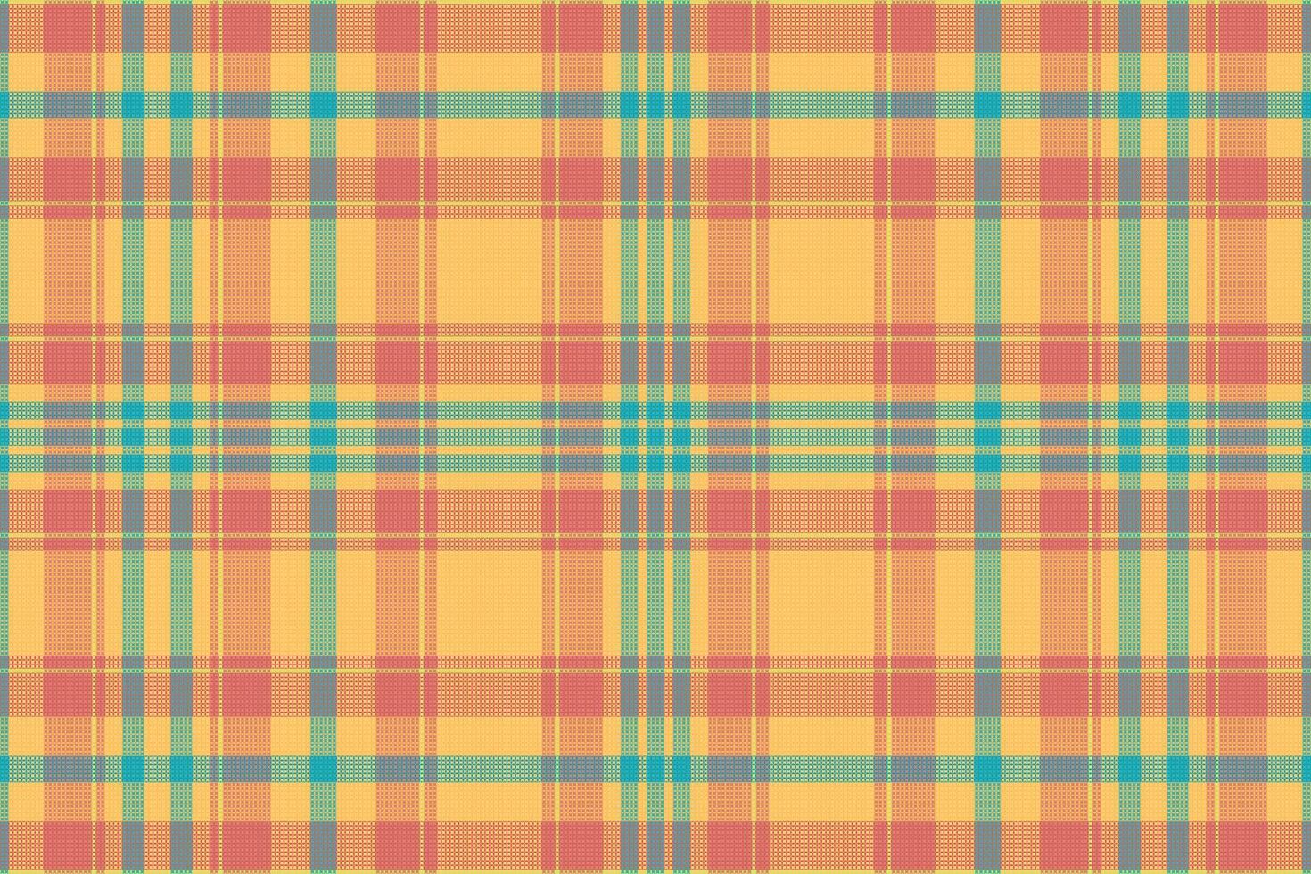 tartan geruit patroon met textuur en zomerkleur. vector