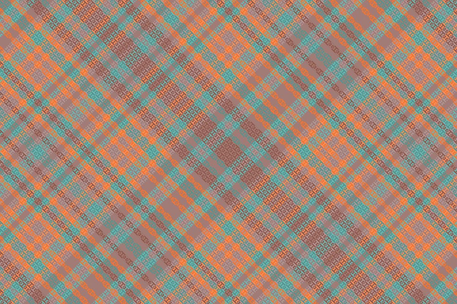 tartan geruit patroon met textuur en warme kleur. vector