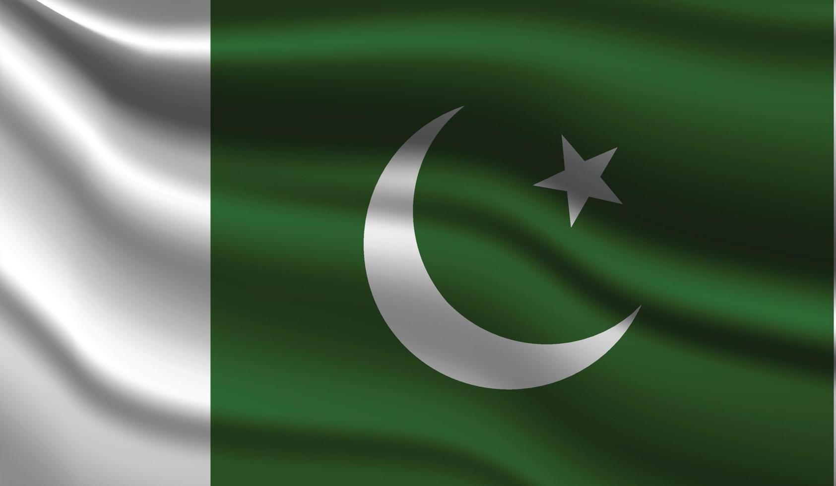 pakistan realistisch modern vlagontwerp vector