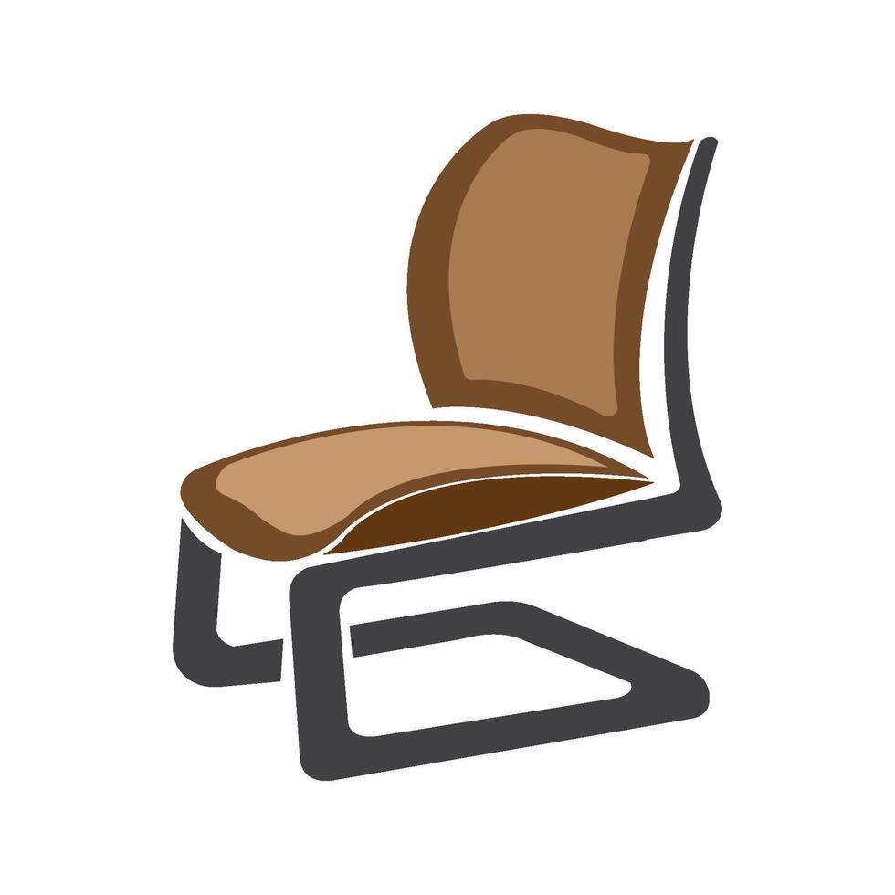 stoel icoon logo vector ontwerp sjabloon