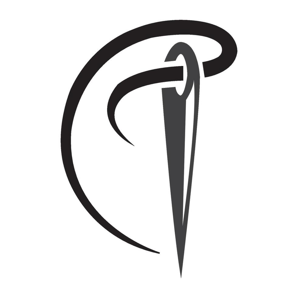 naaien naald- icoon logo vector ontwerp sjabloon