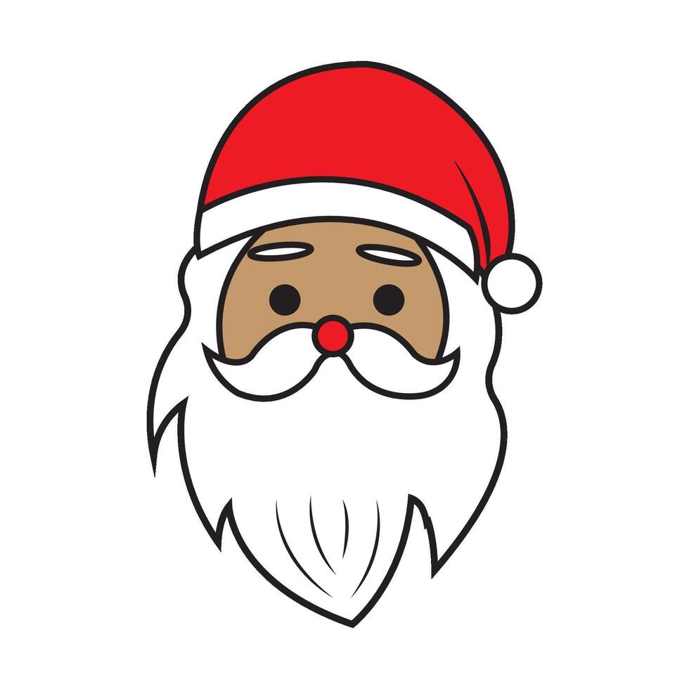 de kerstman claus icoon logo vector ontwerp sjabloon