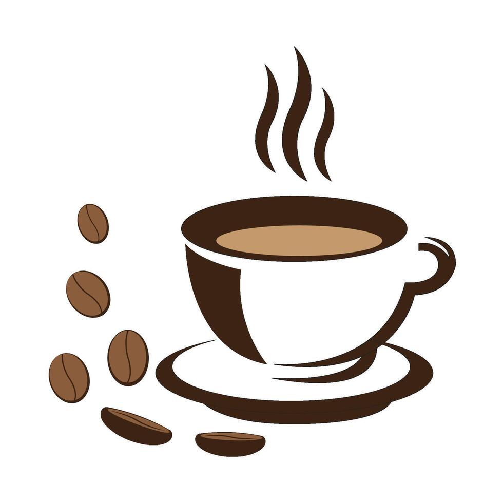 koffie bonen icoon logo vector ontwerp sjabloon