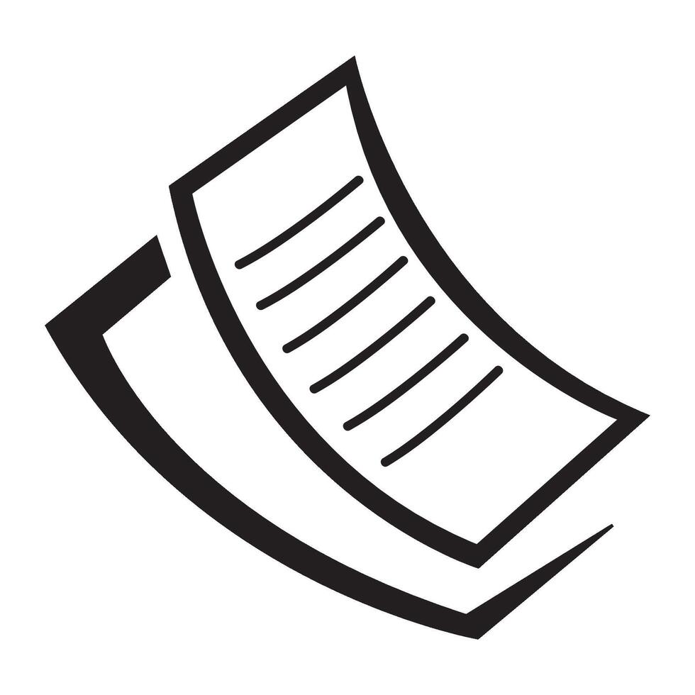 papier icoon logo vector ontwerp sjabloon