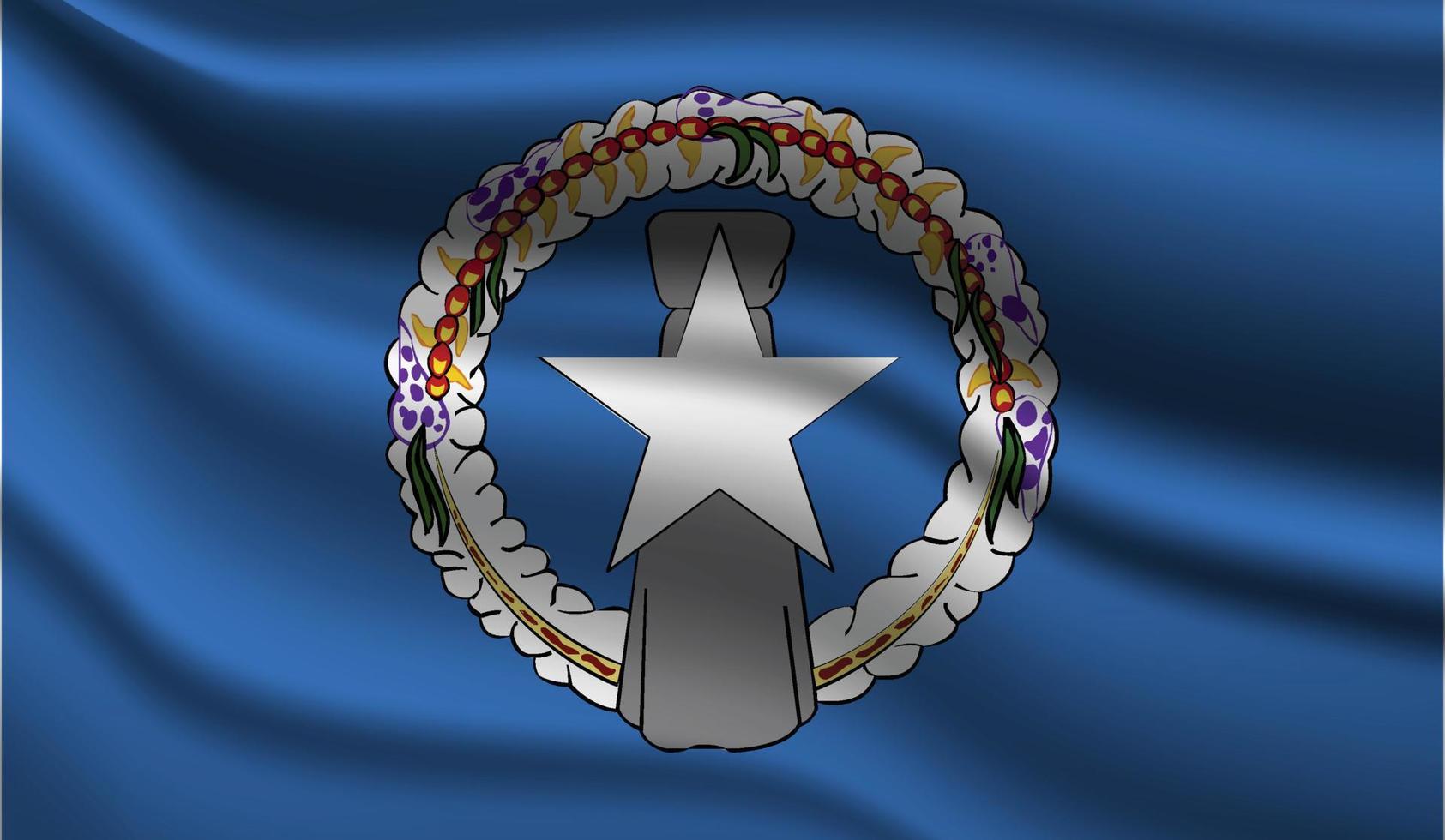 noordelijke mariana-eilanden realistisch modern vlagontwerp vector