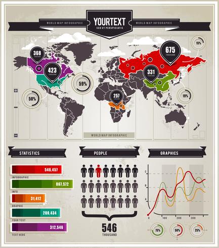 Vector set van infographics elementen